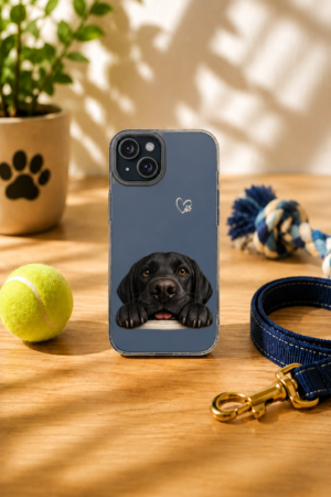 Hopeful Eyes Black Labrador Retriever Impact-Resistant Phone Case
