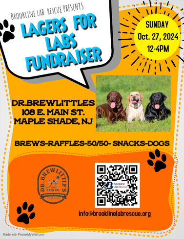 Lagers for Labs fundraiser at Dr. Brewlittles in Maple Shade NJ