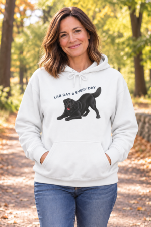 Lab Day Every Day Black Lab Unisex Hoodie