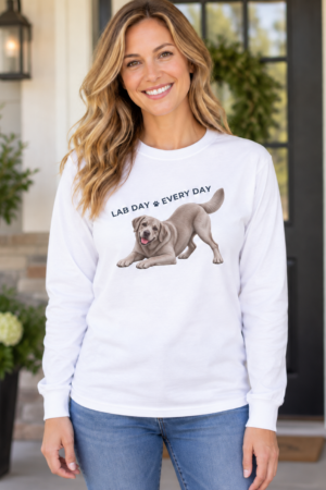Lab Day Every Day Silver Lab Unisex Long Sleeve Tee