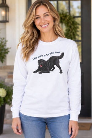 Lab Day Every Day Black Lab Unisex Long Sleeve Tee
