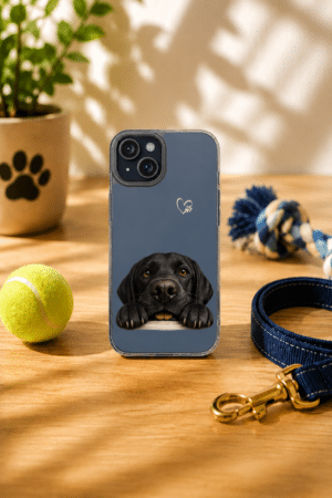 Hopeful Eyes Black Labrador Retriever Impact-Resistant Phone Case