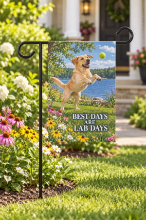 The Best Days are Lab Days Yellow Lab Garden Flag