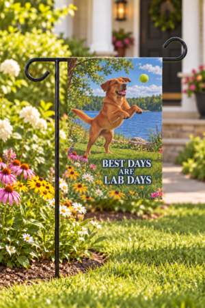 The Best Days Are Lab Days Fox Red Lab Garden Flag
