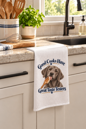 Good Cooks Have Great Taste Testers Silver Labrador Microfiber Tea Towel